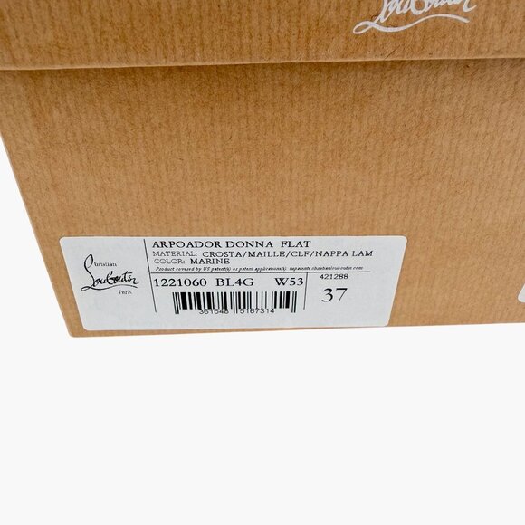 Christian Louboutin Arpoador Navy Blue Drawstring Sneakers Size 37 US 7 Women - Picture 15 of 15